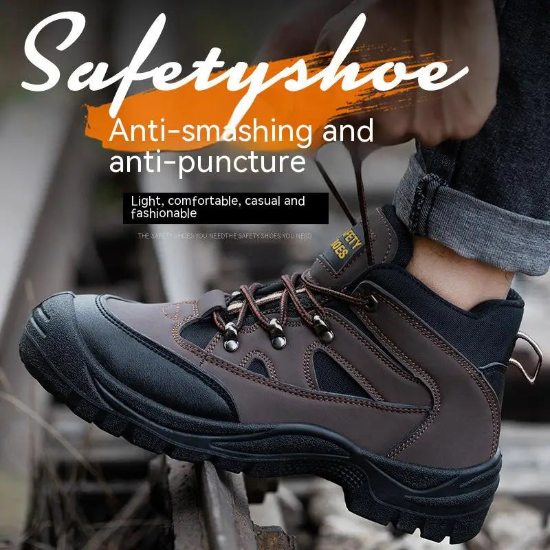 Lightweight Men Safety Botas Men Work Safety Shoes Anti-puncture Steel Toe Cap Non Slip Work Sneakers Male Tactical Boots