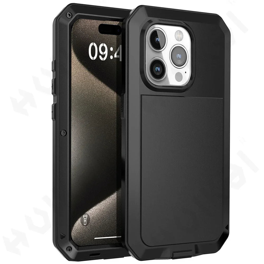 Case For iPhone 17 16 15 14 13 12 11 Pro Max XS XR 8 7 Plus SE Metal Heavy Duty 360 Full Body Shockproof Armour Protective Cover