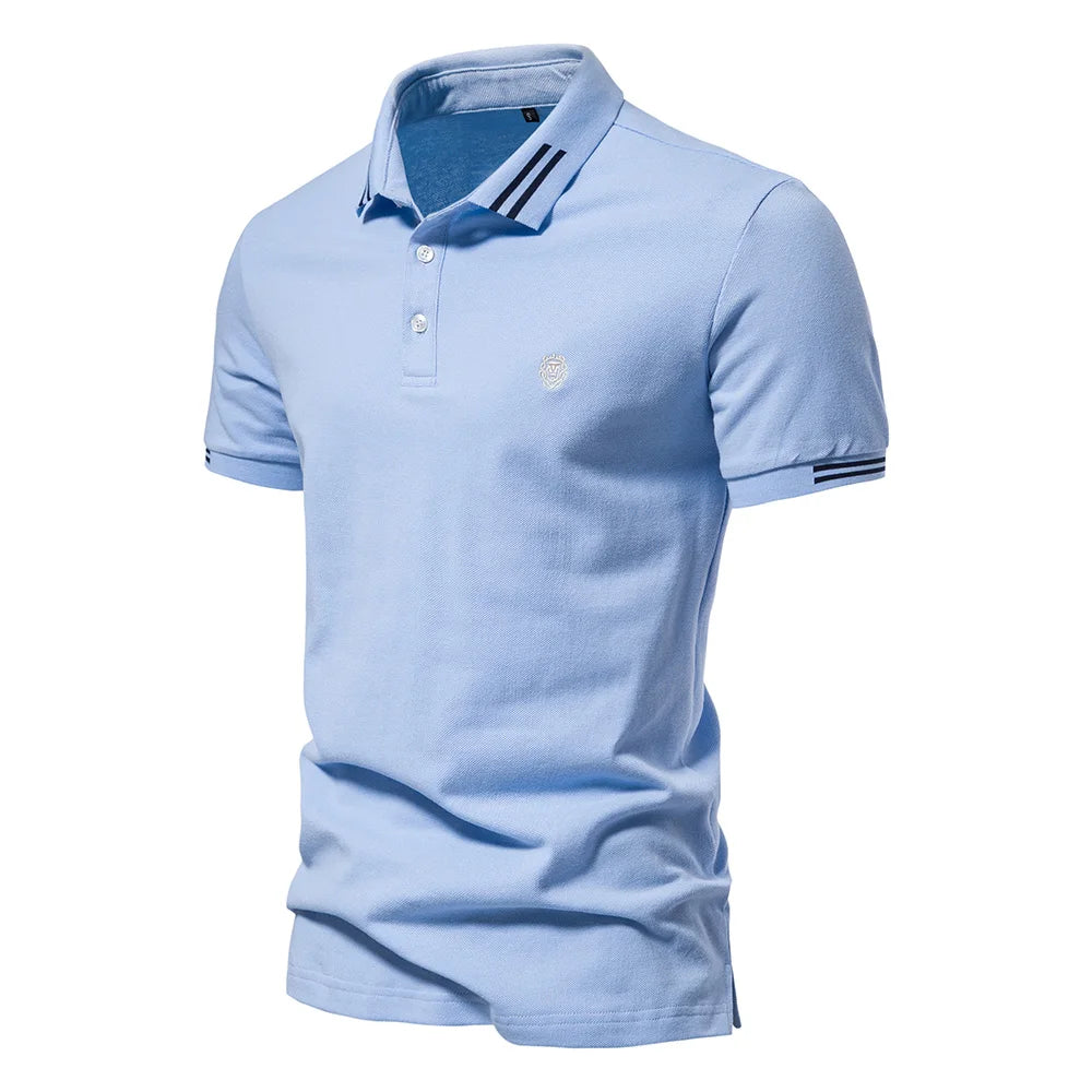 100% Cotton Men's Polo Shirts Casual Solid Color Short Sleeve Polo Shirts for Men New Summer Desinger Clothing Men