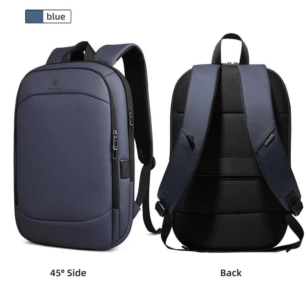 HK Business Backpack for Men 17 Inch Laptop Backpack with USB Port Slim Expandable Waterproof Travel Bag Large Work Computer Bag
