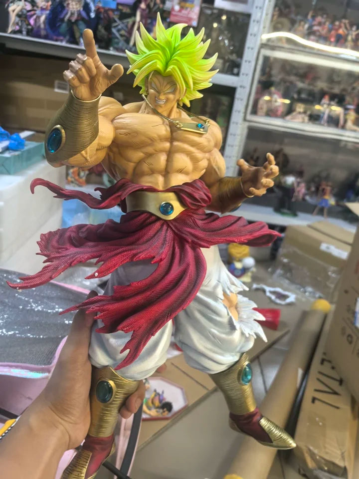50CM  Dragon Ball Breaking Circle Broly Figure JT Statue Brother Super Saiyan GK Statue Model Ornament Boy Gift