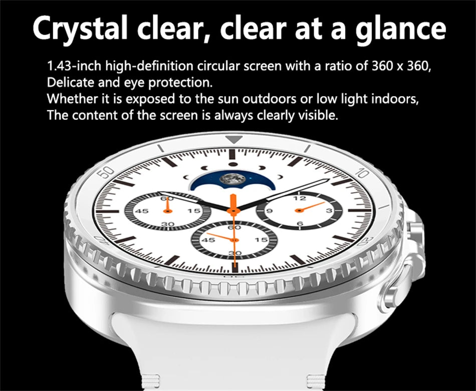 2025New Watch 8 Classic Smart Watch Men AMOLED Screen Bluetooth Call GPS Track Heart Rate IP68 Waterproof Smartwatch For Samsung