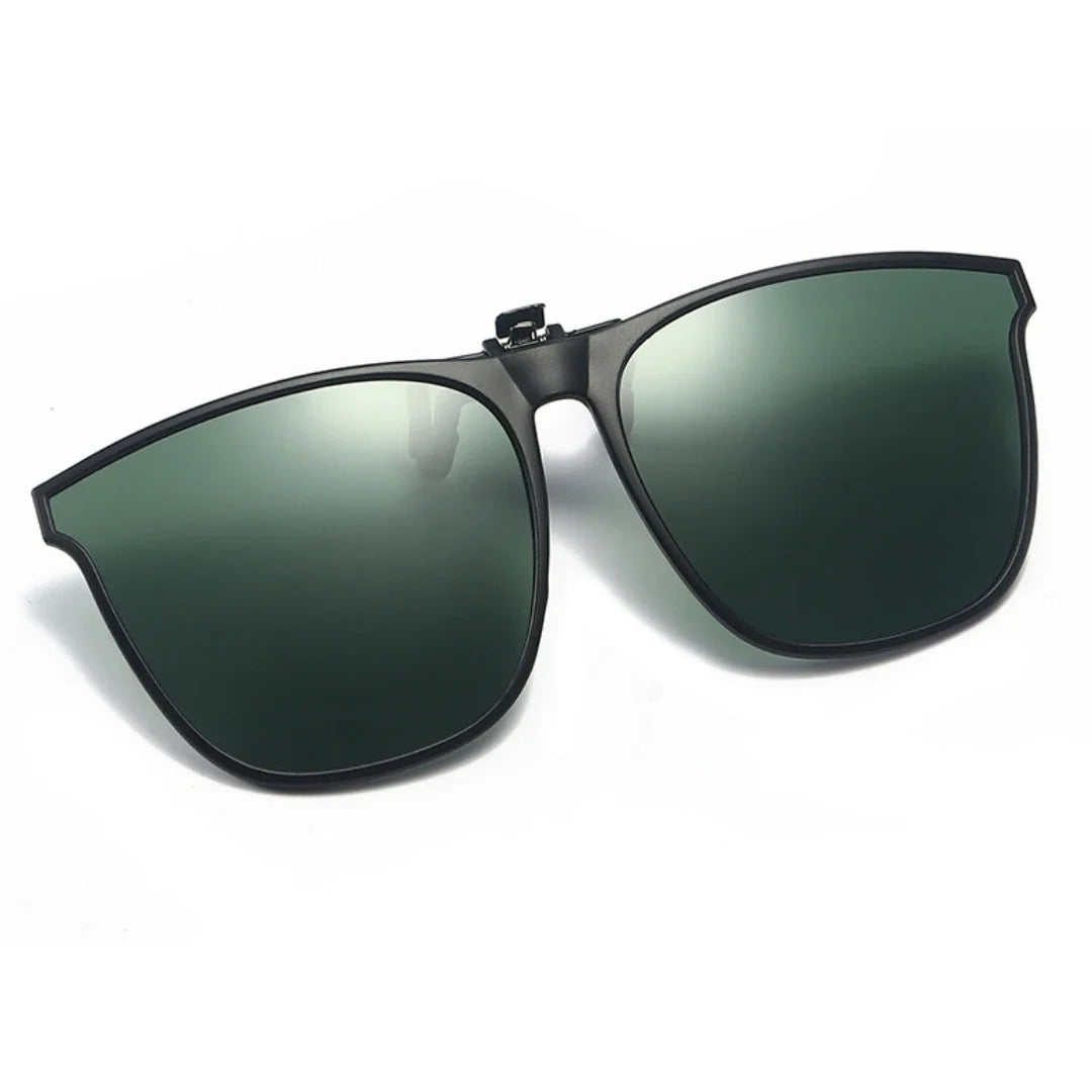 A Pair of New PC Clip Sunglasses for Outdoor Fishing and Driving. Clip Sunglasses for Day and Night Use.
