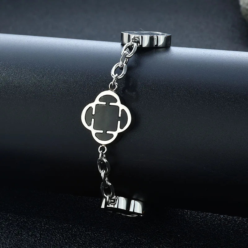 Stylish Petal Chan Bracelets for Men Boys,Waterproof Natural Shell Chain Links Wristband,Birthday Gift