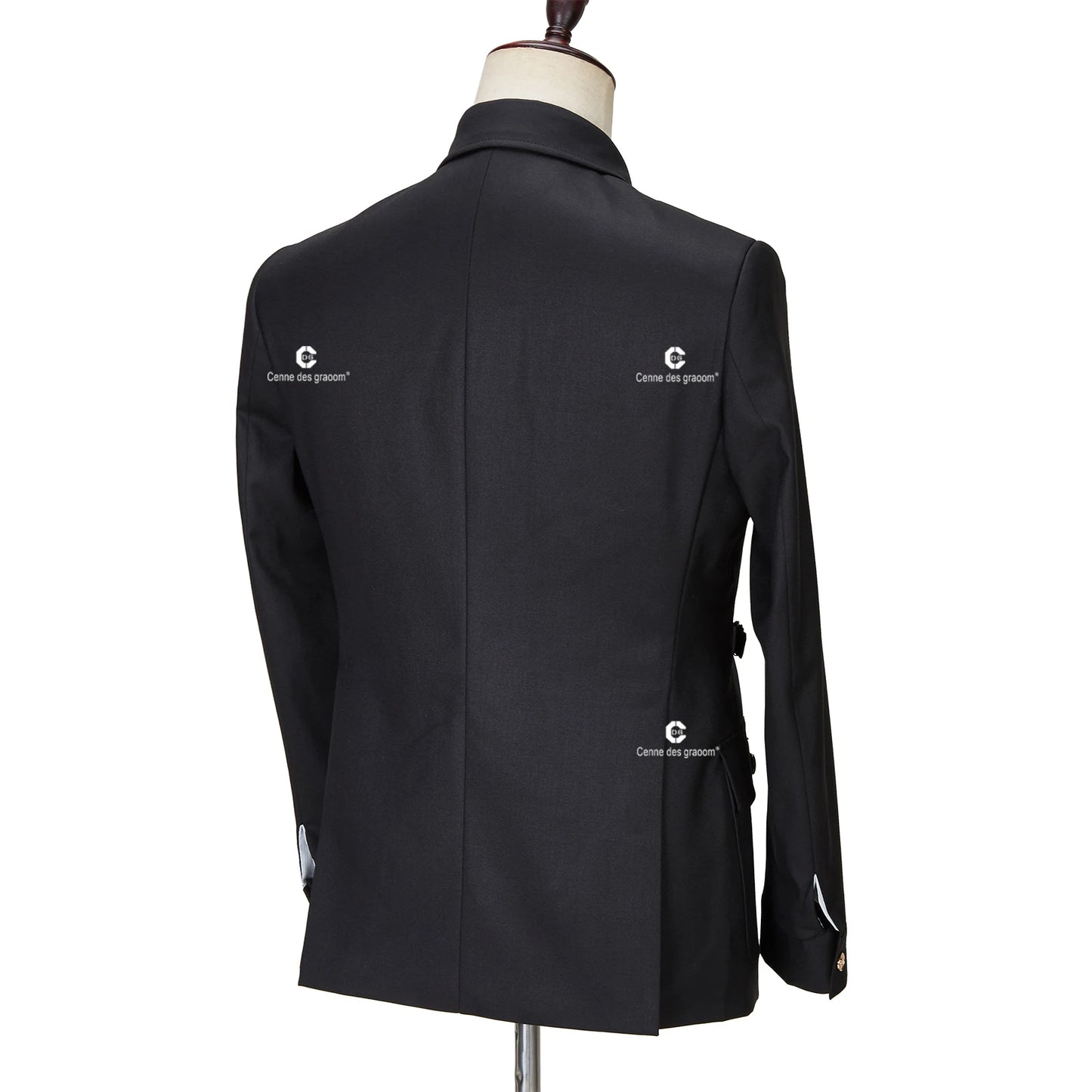 Tuxedo for Mens: Safari Men Suits Gold Button Square Collar Tailor-Made Formal