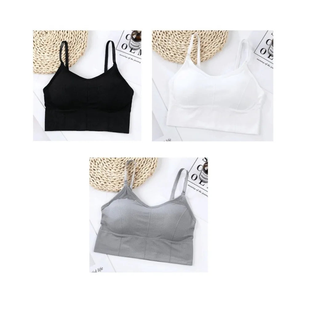 Sports Bra with removable cups Seamless Comfortable Wireless Bra For Women