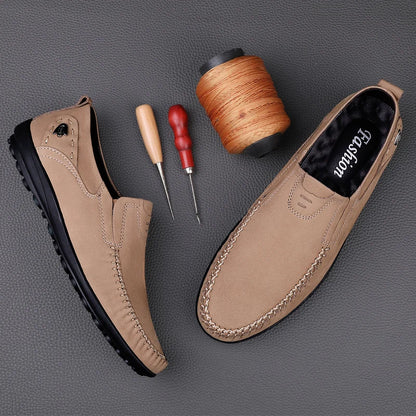 Golden Sapling Elegant Men's Casual Shoes Genuine Leather Loafers Leisure Flats Fashion Formal Party Footwear Business Shoes Men