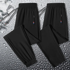 Men's Casual Elastic Sports Pants Thin Breathable Large Size Outdoor