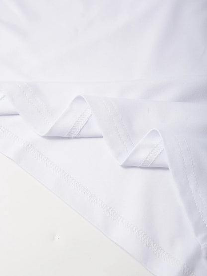 2024 Spring and Autumn Fashion Men's Long Sleeve Round Neck Splicing T-shirt Business Anti Wrinkle Street Wear Casual Top