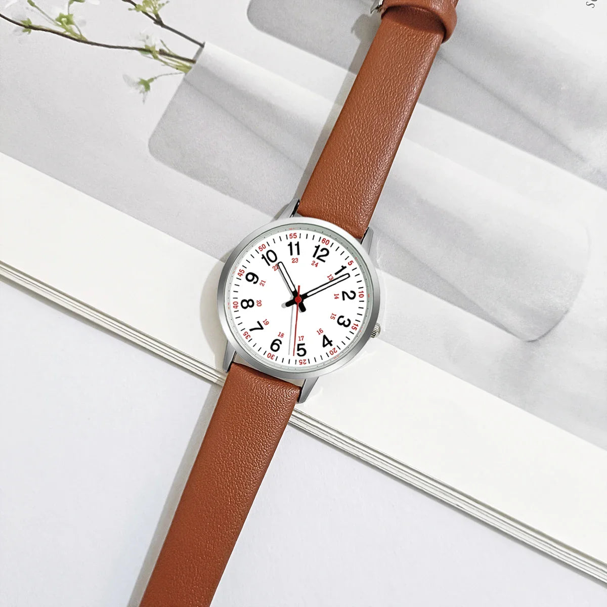Fashion Women Watch Elegant Quartz Watches PU Leather Strap Wristwatch For Ladies Dress Clock Watches Back Light Reloj Mujer