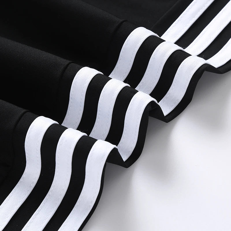 Plus Size Trousers M-8XL Ice Silk Three-bar Casual Pants Men's Loose Casual