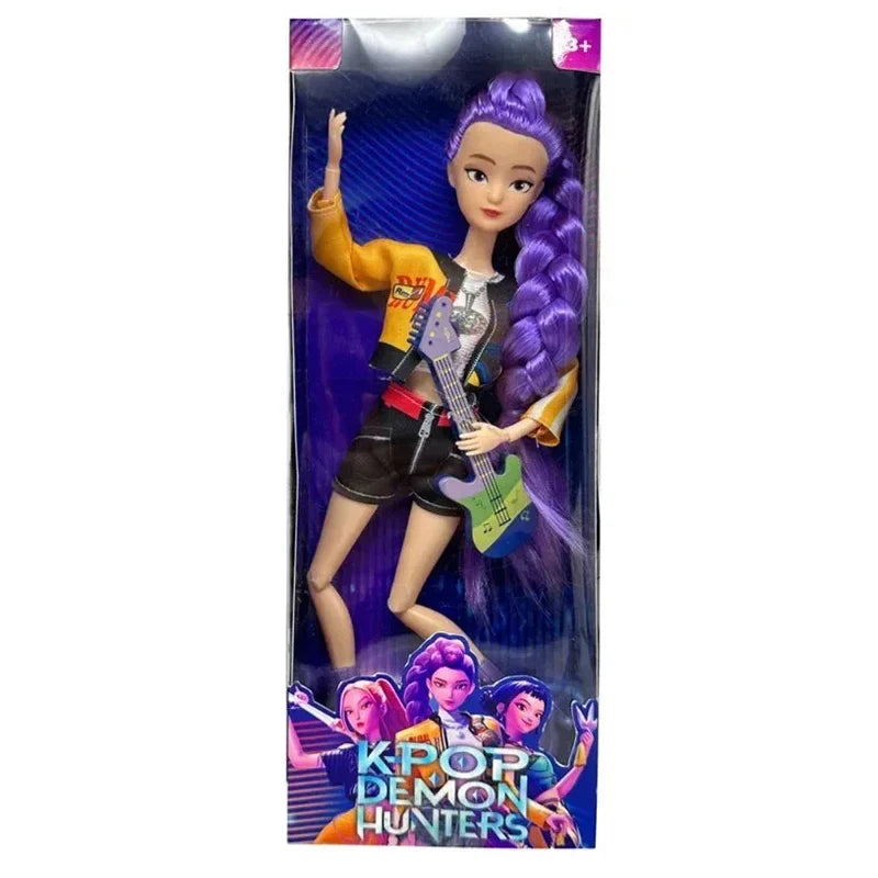 2025 Kpop Demon Hunters Live-Action Figure Toy Set with Theme Song Colorful Lights Action Figures for Fans And
