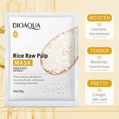 10pcs Rice Raw Pulp Facial Masks skincare Moisturizing Firming Hydrating Face Mask Sheets Mask Korean Skin Care