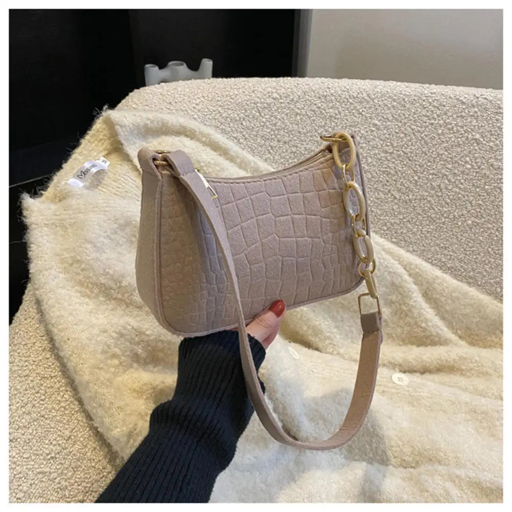 Chic Chain Handbag Versatile Crossbody Tote Trendy Chain Shoulder Bag Fashionable