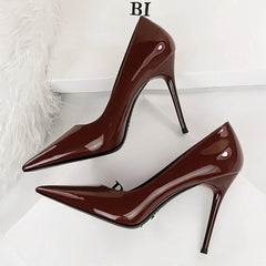 Women Fetish 10cm High Heels Pumps Wedding Bridal Stiletto Wedding