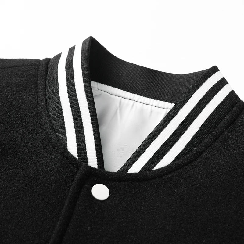 Baseballs Jackets Fashion Quality Patchwork Button Leather Sleeve Sports Coat