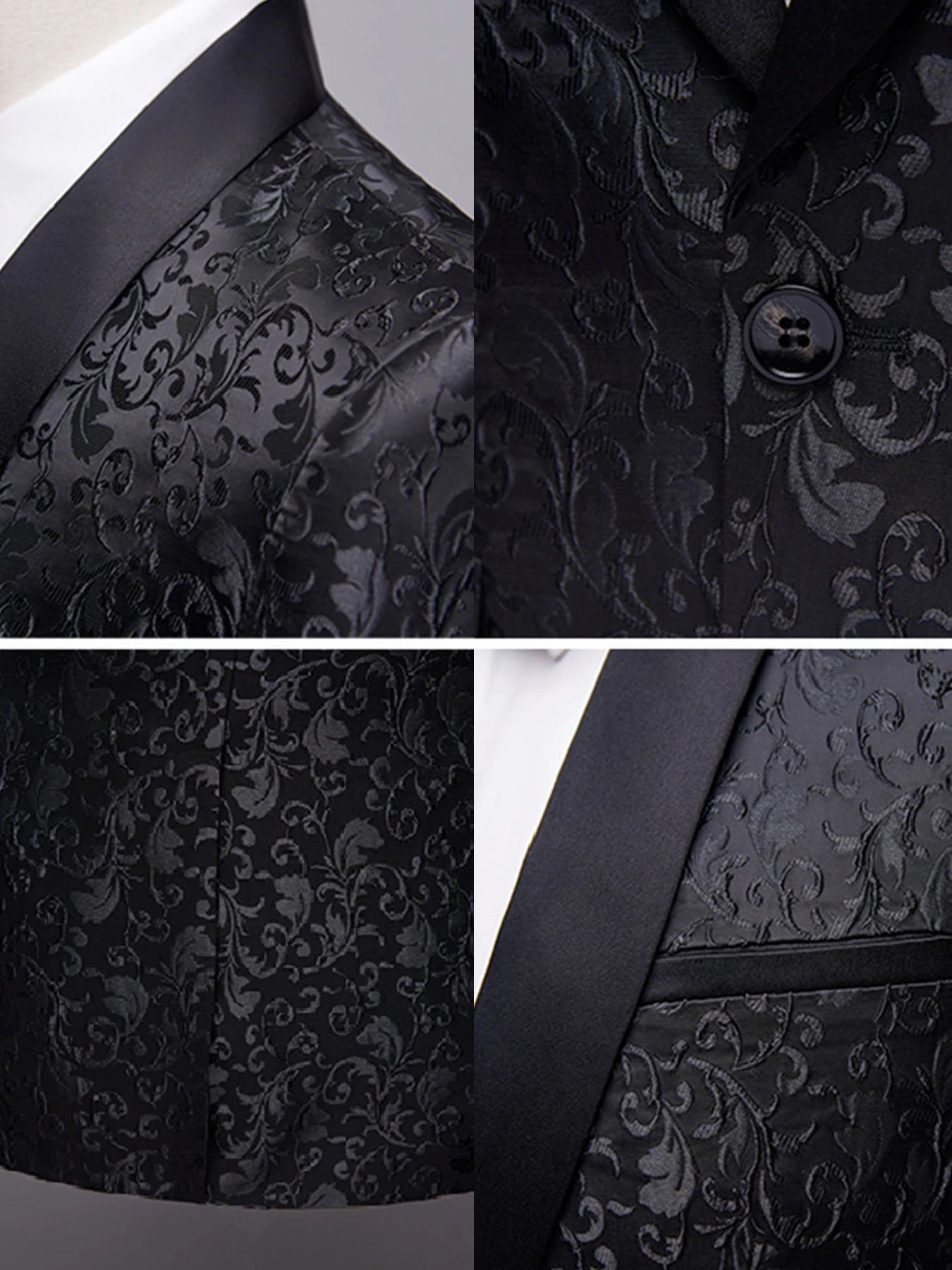 Tuxedo for Mens: Four seasons Men Floral Blazer Suit Jacket Dinner Party Prom