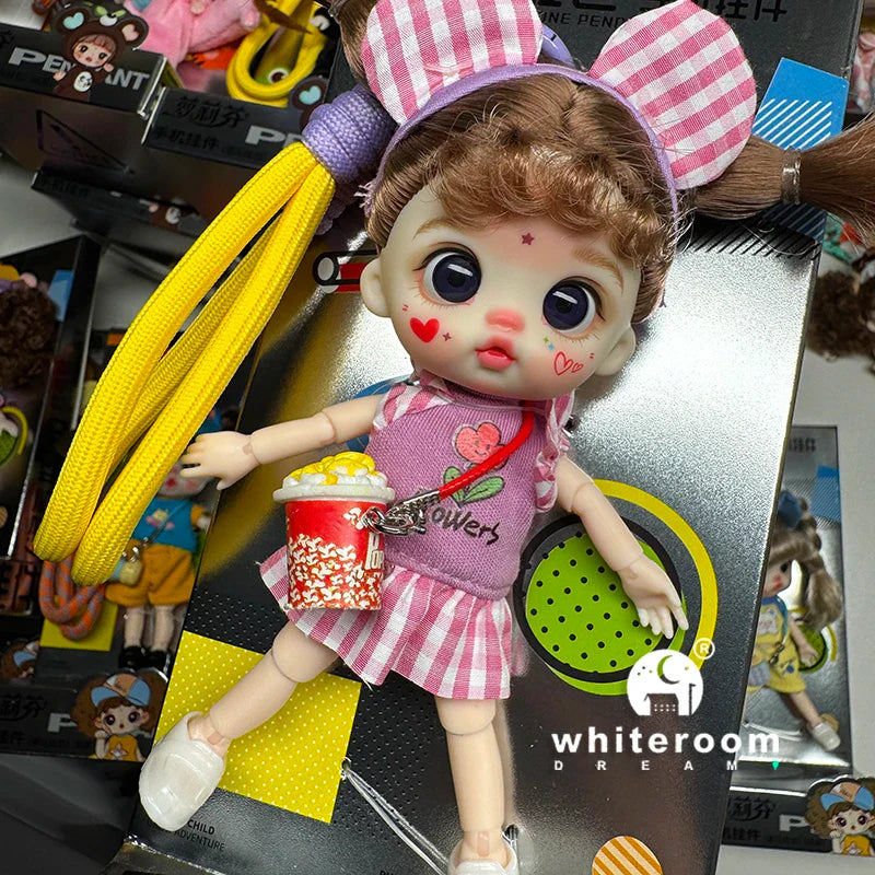 Mini Doll Dolls for girls Labbu doll pocket blyth Boy girl Doll Barbi cry Baby Rainbow Ball jointed doll Mobile phone Decoration