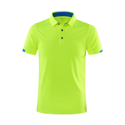 Summer Quick Drying Short Sleeved Polo Shirt Golf Jersey Company Group Breathable Fitness Lapel Sports Sleeved 8-Color Large Top