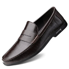 Genuine Leather Men Shoes Casual Men Loafers Breathable Office Formal Shoes Men