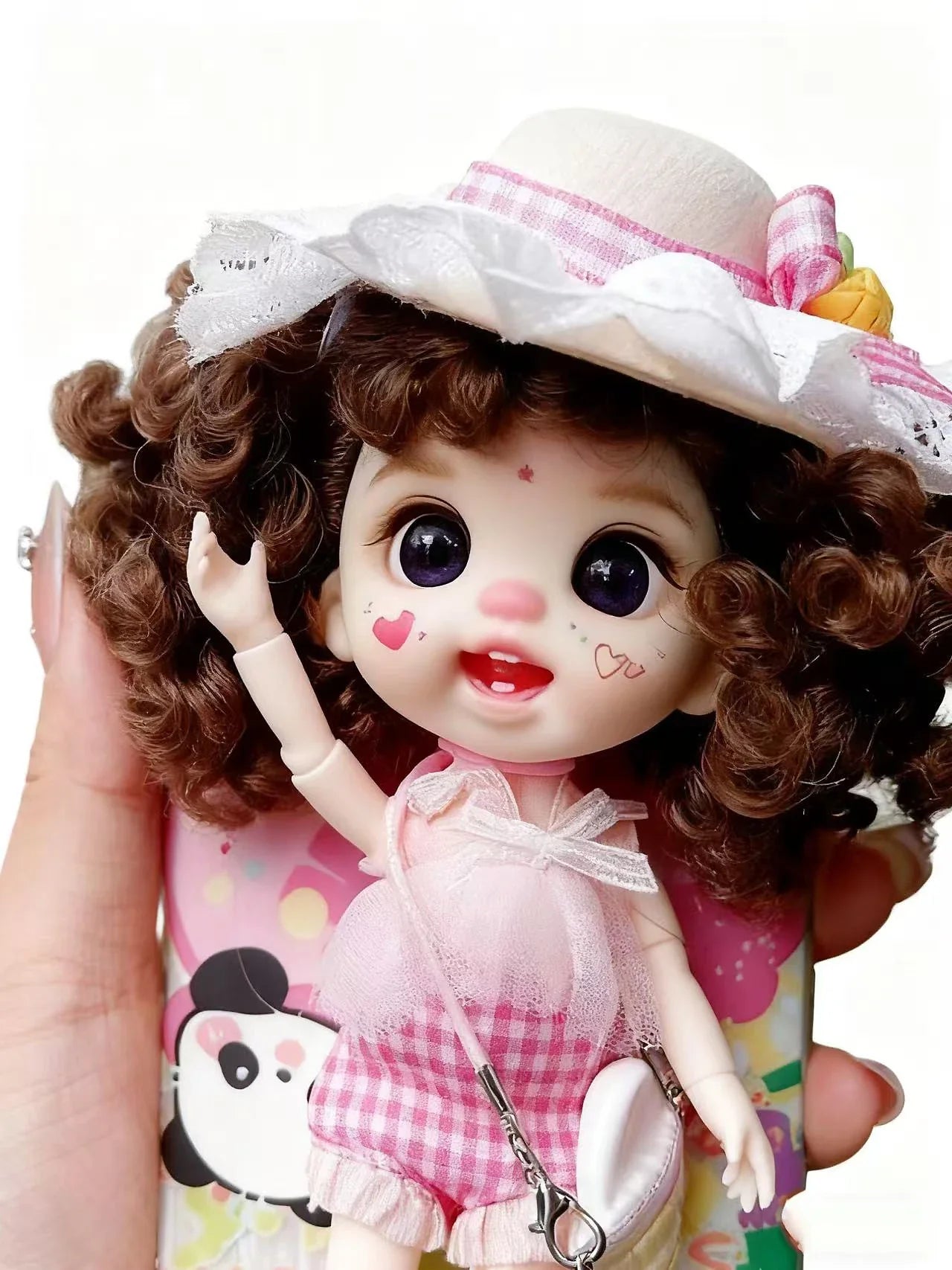 bjd doll Dolls for girls Labbu doll pocket mini blyth girl Doll Barbi cry Baby Rainbow Ball jointed doll Mobile phone Decoration