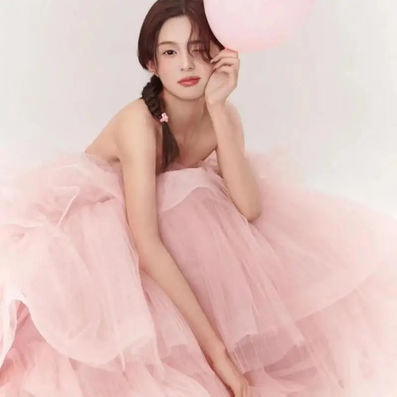 White Bridesmaid Dresses: Sweet Pink Ball Gown Wedding Dresses Classic Strapless