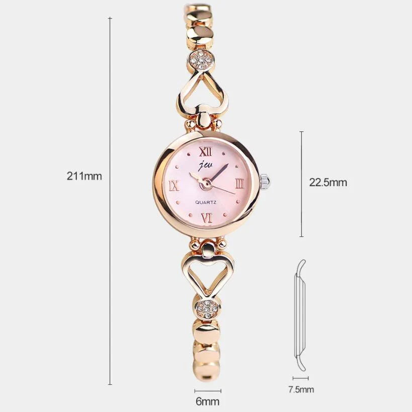 Women Bracelet Watch Exquisite Silver Rose Gold Ladies Luxury Wristwatches Rhinestone Simple Fashion Female Quartz Relogio Clock