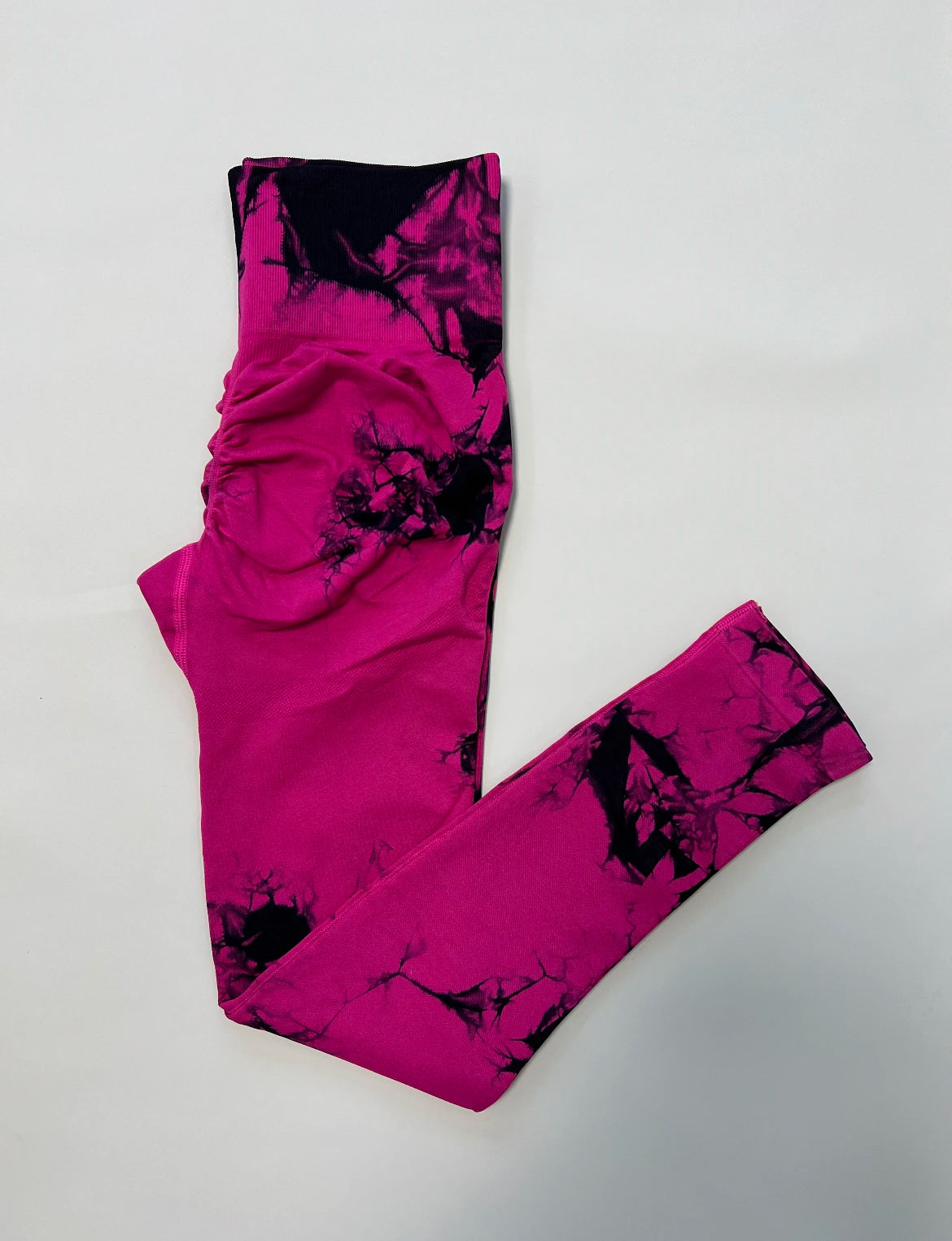 Women Tie Dye Gym Leggings Seamless Yoga Pants Scrunch Sports Fitness Tights