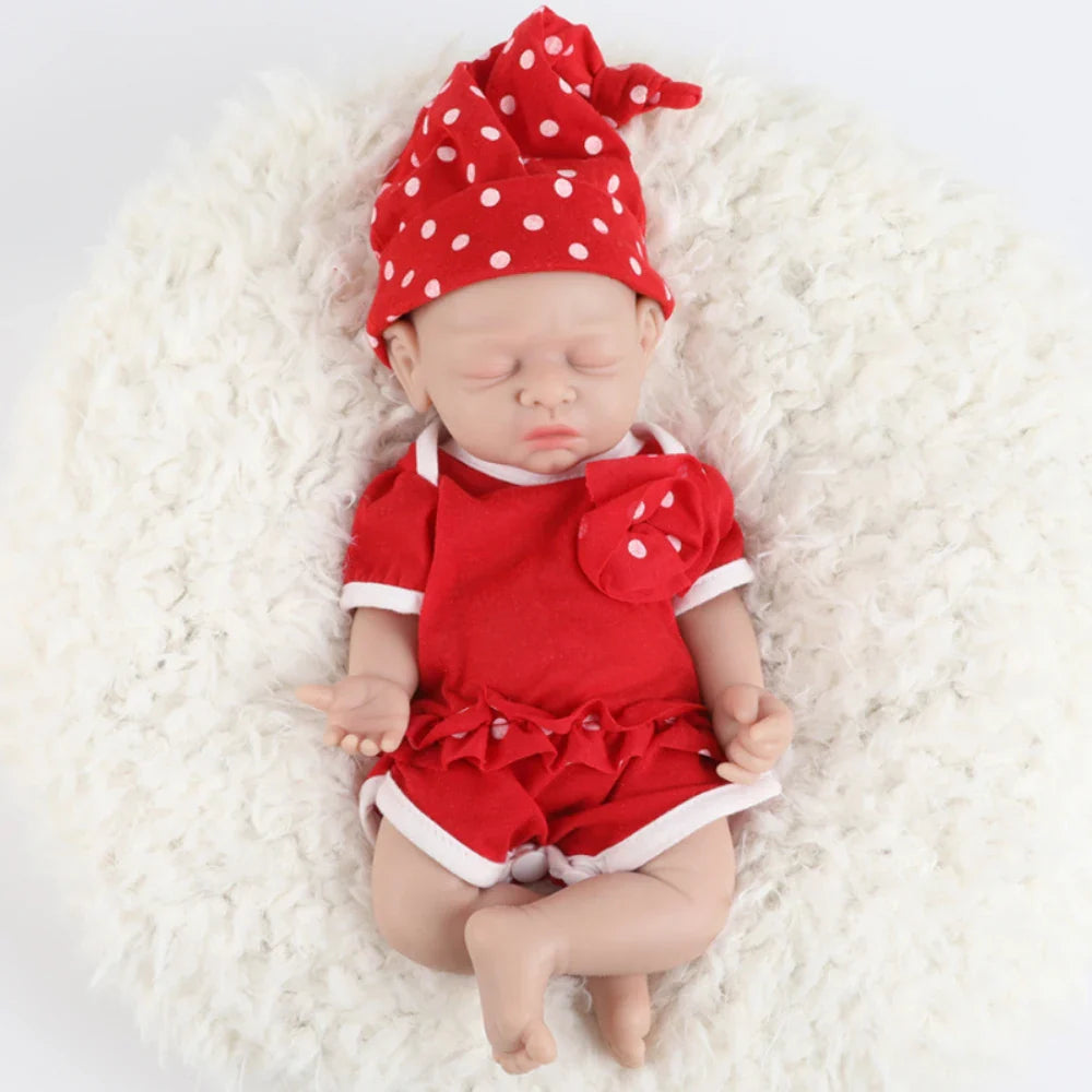 IVITA 12" Full Body Silicone Reborn Baby Doll Realistic Silicone Girl Preemie Lifelike Doll for Anti-Stress Children Toys Dolls