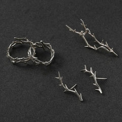 Punk Irregular Thorn Couple Ring Vintage Hip Hop Personalized Men's Adjustable