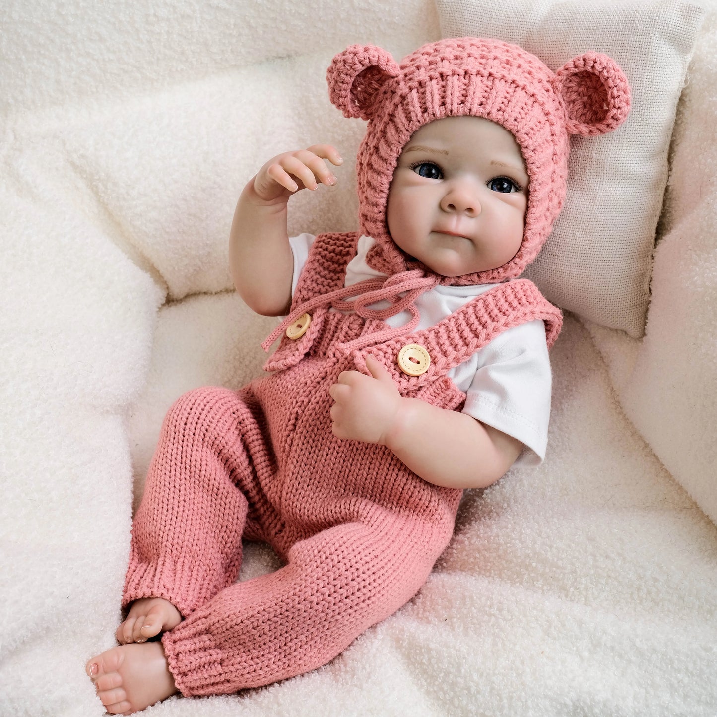 NPK 18inch Bettie Reborn Baby Doll - Newborn Lifelike Soft Touch Cuddly 3D Skin Painted Hand Drawn Hair Collectible Toy