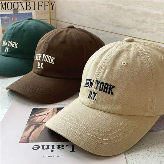 Retro Nostalgia Embroidered Baseball Caps Spring Autumn Women Men Leisure Peaked