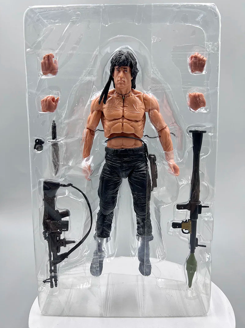 NECA Figure First Blood John J Rambo PVC Action Figure Collectible Model Special Forces Soldier Toys Joint Movable Birthday Gift
