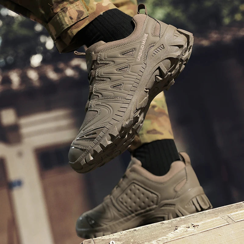 New Men Tactical Boot Combat Anti-Slip Brand Work Safety Shoes Breathable Special Force Army Boots Male Military Motorcycle Shoe