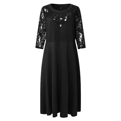 Oversized Long Dress for Women Clothing 2023 Summer Plus Size Elegant Vestidos Loose Dress Female Black Formal Occas Dress