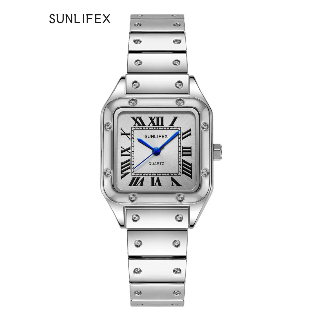 Square Women Watches Ladies Quartz Watch Female Wristwatch Stainless Steel Bamboo Strap Casual Lady Clock Watch Relogio Feminino