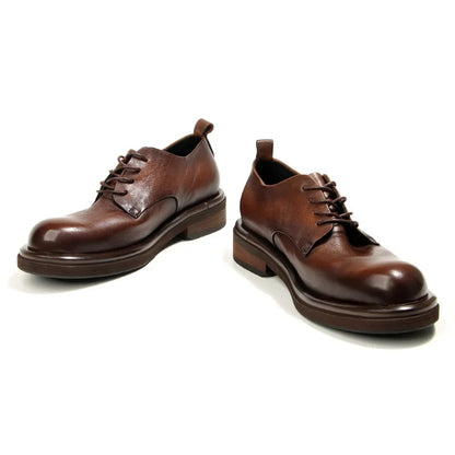 Soft Leather Mens Formal Shoes Luxury Quality Comfortable Brand Handmade Retro Genuine Leather Daily Wedding Social Shoes Male