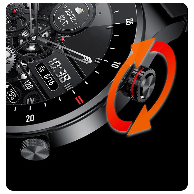 GPS NFC Smart Watch Men AMOLED 390*390 HD Screen ECG+PPG Heart Rate Bluetooth Call IP68 Waterproof Business SmartWatch 2025 NEW