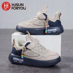 Spring Children Shoes PU Leather Waterproof Sports Shoes Kids Lightweight Girls Boys