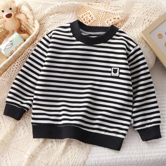 Children's Sweatshirt Set Fashion Boys' Sports Suit Girls Baby Classic Stripes Hoody Sweater Autumn Boys Street Dance Costume