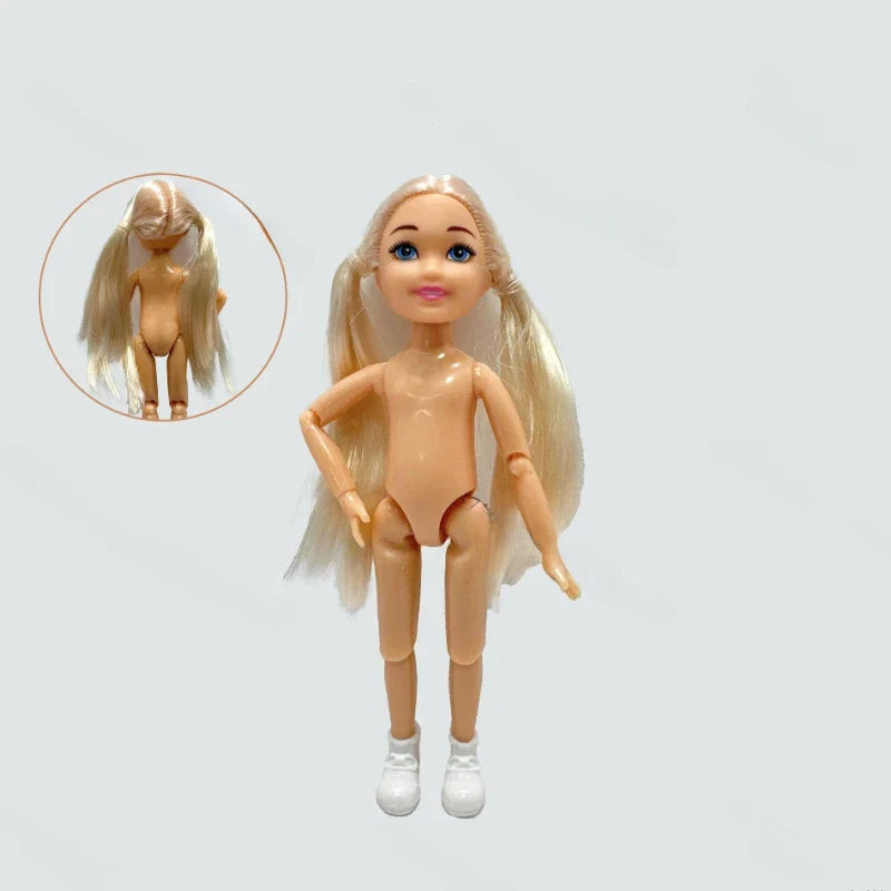 5-Inch Little Doll Normal Skin 15cm Height Girl Dress Up Toy for Children Gift