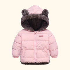 Cashmere Children Coat Winter Thicken Warm Down Jacket Boys Girls Zipper Hooded Kids Jacket Coats Outwear Children Clothing