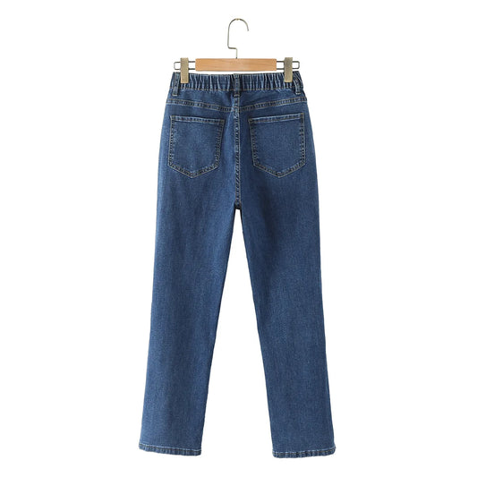Clothes Women Jeans Plus Size Slim High Waist Stretch Denim Flare Pants