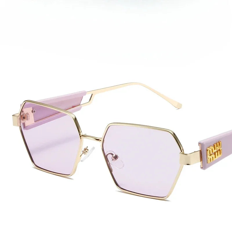 Sunglasses Women Metal Frame Glasses Fashion Brand Designer Vintage Eyewear