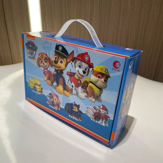 100% Original Paw Patrol 4PCS Vehicle Chase Skye Marshall Pull Back Cars Playset Kids Action Figure Children Toys Birthday Gift