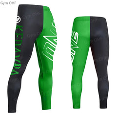 Rashguard Men Compression Tight Leggings Running Sports Male Fitness Jogging Pants