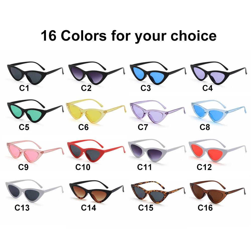 Eyewear Sun Shades Female Shades Vintage Small Triangle Sunglasses