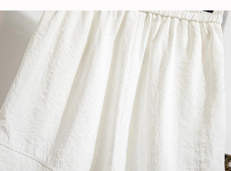 Plus Size Summer Shorts For Women 2025 Summer Ice Silk Drawstring Large Size Loose Shorts Women Korean Streetwear Shorts Female
