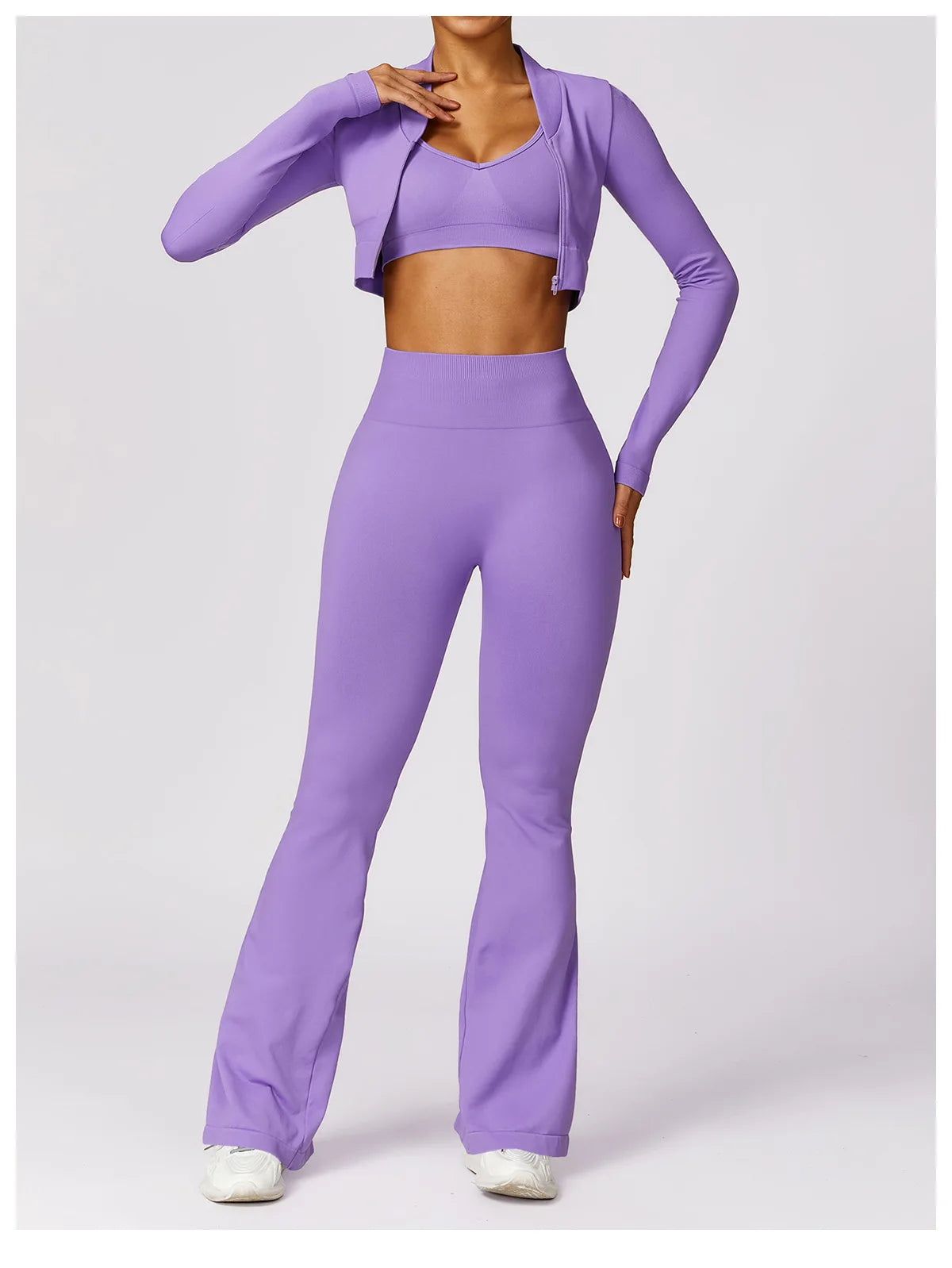 Seamless Flared Leggings Scrunch Sports Leggings Women Gym Yoga Flared Pants