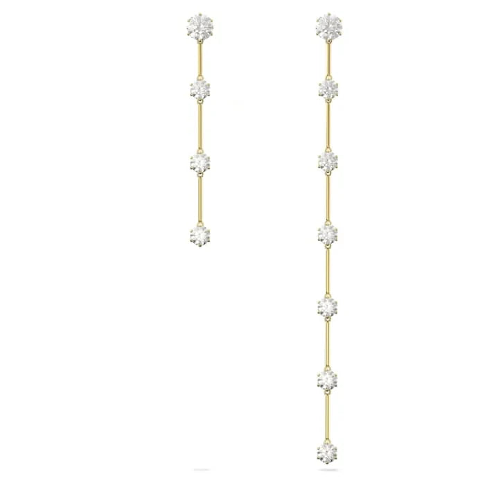 High Quality Charms Gift Fine Jewelry Sets Original Luxury Shiny Gold Silver Crystal Necklace Bracelet Large Hoop Earrings Women